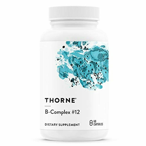Thorne B-Complex #12 Vitamin B Complex with Active B12 and Folate, 60 Capsules