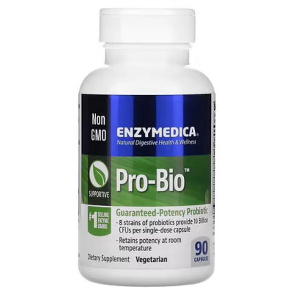 Enzymedica, Pro-Bio, Guaranteed Potency Probiotic, 90 Capsules