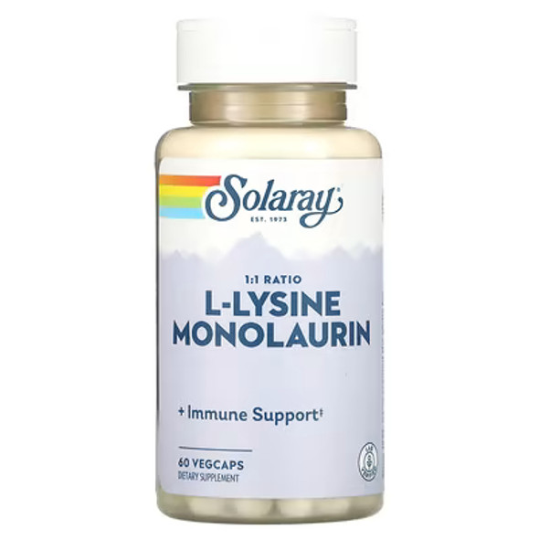 Solaray, L-Lysine Monolaurin 1:1 Ratio, 60 VegCaps