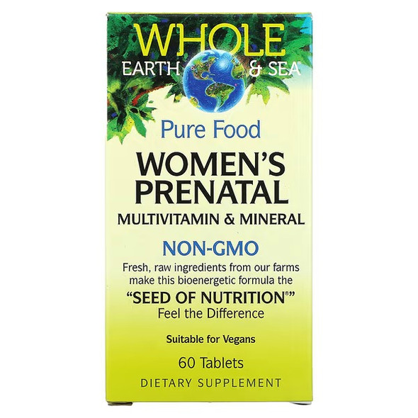 Natural Factors, Whole Earth & Sea Women's Prenatal Multivitamin & Mineral, 60 Tablets Natural Factors, Whole Earth & Sea Women's Prenatal Multivitamin & Mineral, 60 Tablets
