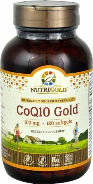 Nutrigold CoQ10 Gold Softgels, 100 mg, 120 Softgels