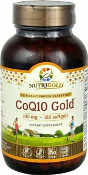 Nutrigold CoQ10 Gold Softgels, 100 mg, 120 Softgels