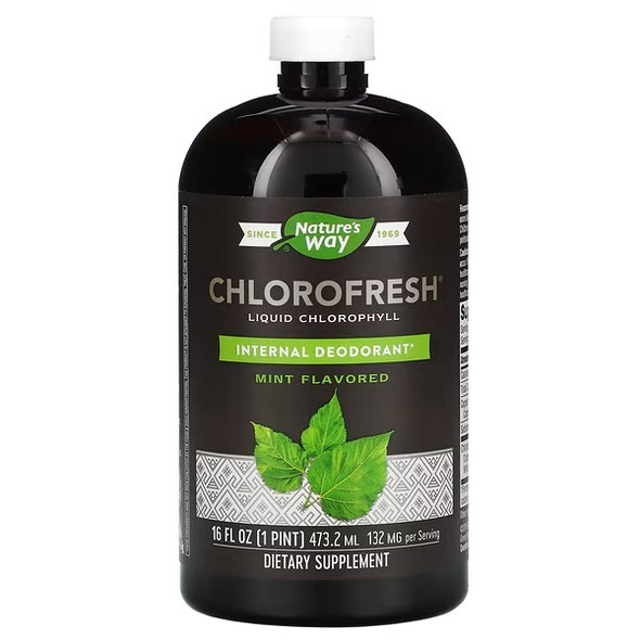 Nature's Way, Chlorofresh, Liquid Chlorophyll, Mint, 132 mg, 16 fl oz (473.2 ml)