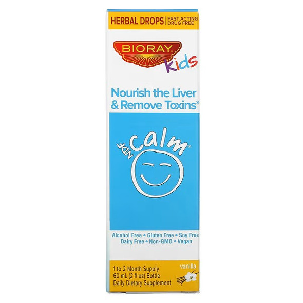 Bioray Inc., NDF Calm, Nourish the Liver & Remove Toxins, Kids, Vanilla, 2 fl oz (60 ml)