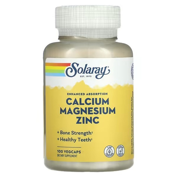 Solaray, Calcium Magnesium Zinc 100 VegCaps