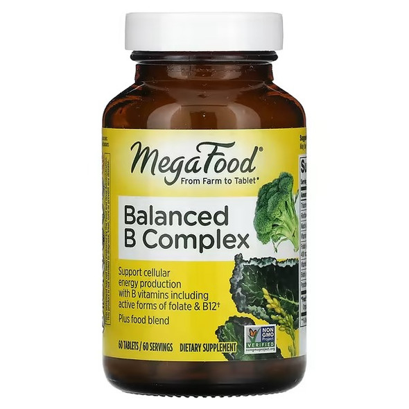 MegaFood, Balanced B Complex, 60 Tablets