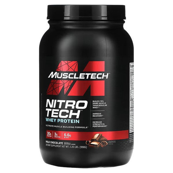 MuscleTech, Nitro Tech Whey Protein, Milk Chocolate, 2.20 lbs (998 g) MuscleTech, Nitro Tech Whey Protein, Milk Chocolate, 2.20 lbs (998 g)