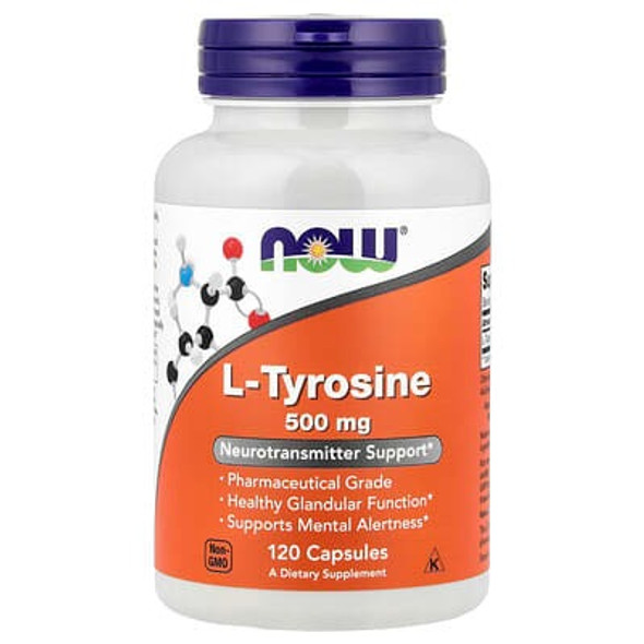 NOW Foods, L-Tyrosine, 500 mg, 120 Capsules NOW Foods, L-Tyrosine, 500 mg, 120 Capsules