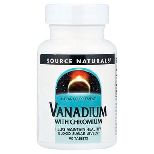 Source Naturals, Vanadium with Chromium, 90 Tablets Source Naturals, Vanadium with Chromium, 90 Tablets