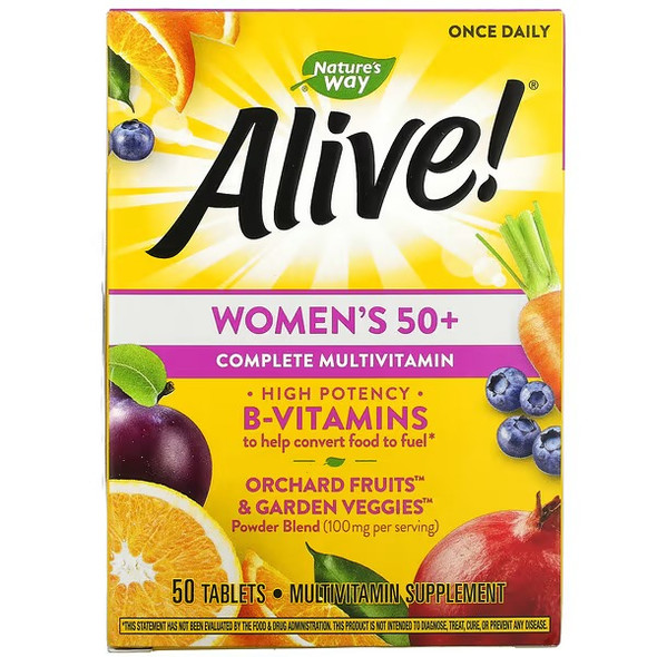 Nature's Way, Alive! Women's 50+ Complete Multivitamin, 50 Tablets Nature's Way, Alive! Women's 50+ Complete Multivitamin, 50 Tablets