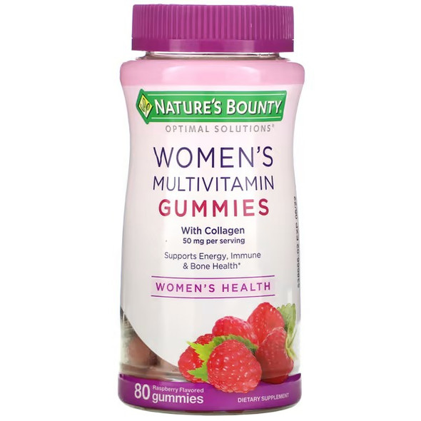 Nature's Bounty, Optimal Solutions, Women's Multivitamin Gummies, Raspberry, 80 Gummies Nature's Bounty, Optimal Solutions, Women's Multivitamin Gummies, Raspberry, 80 Gummies