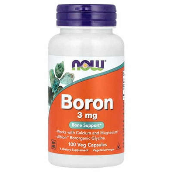NOW Foods, Boron, 3 mg, 100 Veg Capsules
