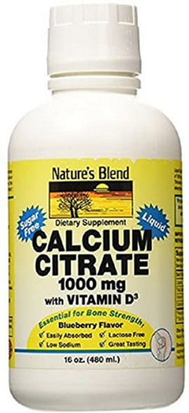 Calcium Citrate 1000 mg Blueberry - 16 fl oz, Nature's Blend