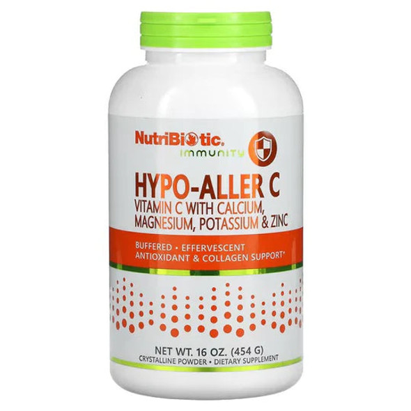 NutriBiotic, Immunity, Hypo-Aller C Vitamin C with Calcium, Magnesium, Potassium & Zinc, Crystalline Powder, 16 oz (454 g)