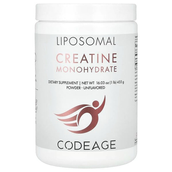 Codeage, Liposomal Creatine Monohydrate Powder, Unflavored, 1 lb (455 g) Codeage, Liposomal Creatine Monohydrate Powder, Unflavored, 1 lb (455 g)
