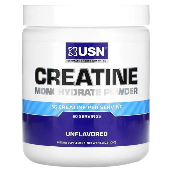 USN, Creatine Monohydrate Powder, Unflavored, 5 g, 10.58 oz (300 g) USN, Creatine Monohydrate Powder, Unflavored, 5 g, 10.58 oz (300 g)