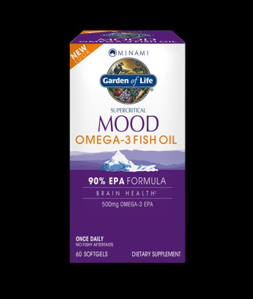 Garden of Life Minami Mood Omega-3 Fish Oil EPA Formula 500 mg, 60 Ct