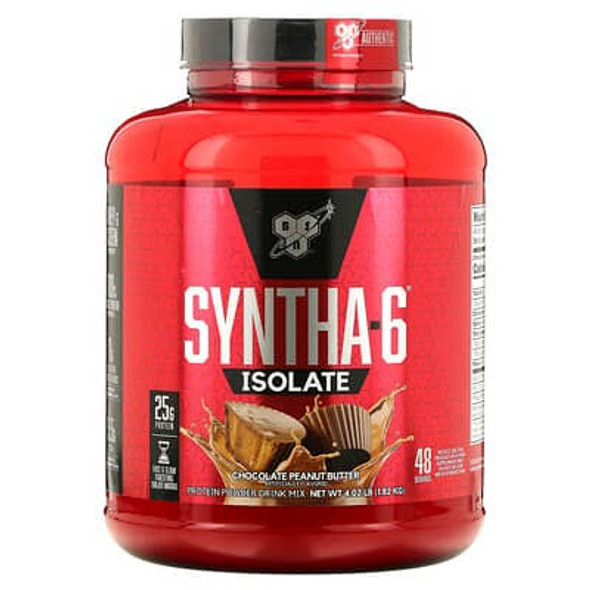 BSN, Syntha-6 Isolate, Protein Powder Drink Mix, Chocolate Peanut Butter, 4.02 lb (1.82 kg)