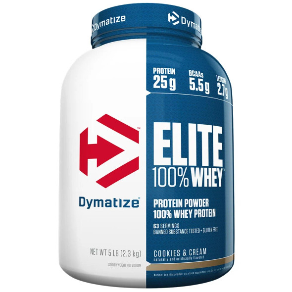 Dymatize Elite 100% Whey Protein, 2.27 kg (5 lb), Cookies & Cream