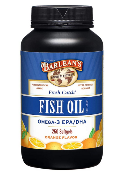 Barlean's Organic Oils Fresh Catch Fish Oil Softgels, Orange - 250 Softgels