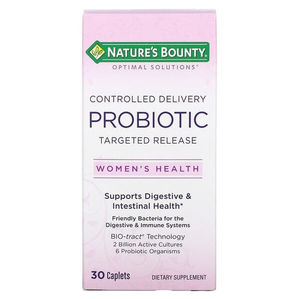 Nature's Bounty, Optimal Solutions, Women's Health, Controlled Delivery Probiotic, 30 Caplets