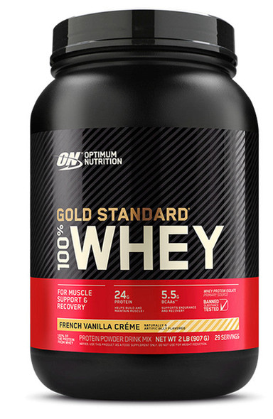 optimum nutrition whey protein french vanilla creme, 2.91 LBS