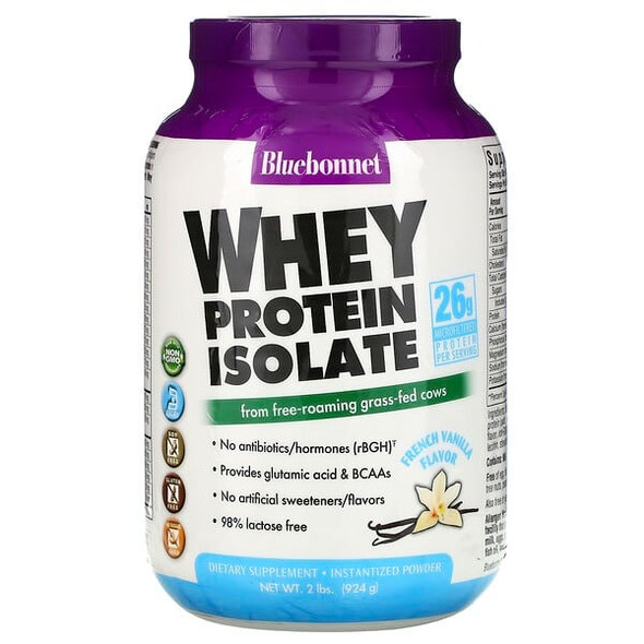 Bluebonnet Nutrition, Whey Protein Isolate, French Vanilla, 2 lbs (924 g)