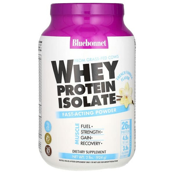 Bluebonnet Nutrition, Whey Protein Isolate, French Vanilla, 2 lbs (924 g) Bluebonnet Nutrition, Whey Protein Isolate, French Vanilla, 2 lbs (924 g)