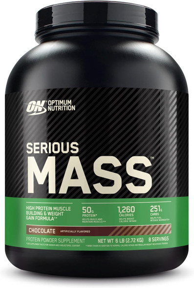 Optimum Nutrition Serious Mass, Chocolate, 6 lb