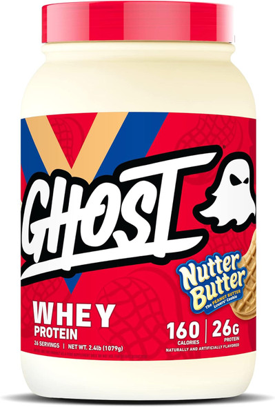 Ghost Whey Protein - Nutter Butter, 1079 Grams / 26 Servings