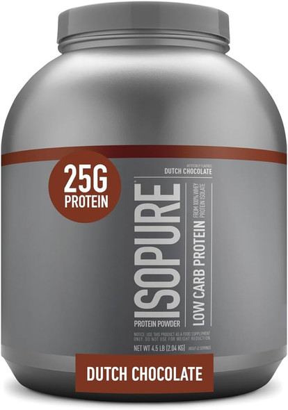 Low Carb Protein Powder, Dutch Chocolate, 4.5 lb (2.04 kg), Isopure