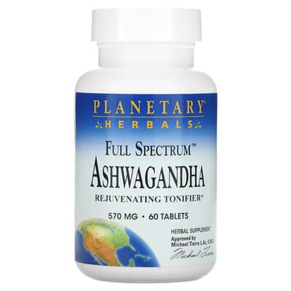Planetary Herbals, Full Spectrum Ashwagandha, 570 mg, 60 Tablets