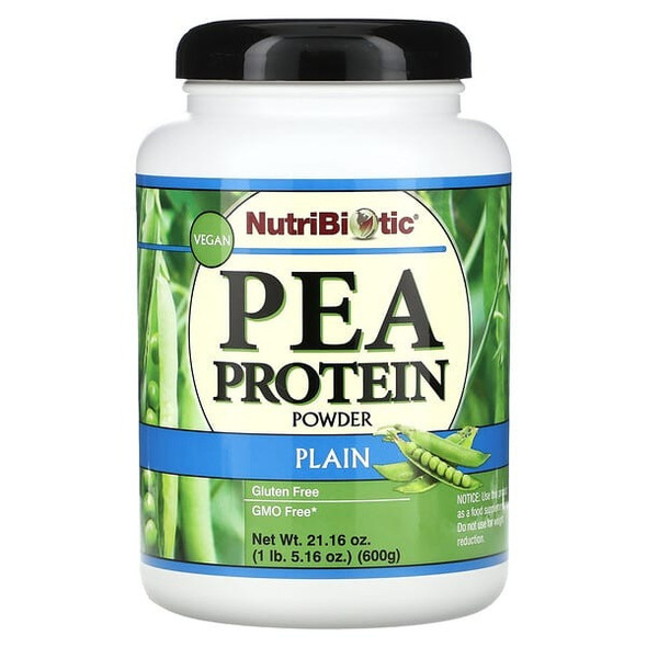 NutriBiotic, Pea Protein Powder, Plain, 21.16 oz (600 g) NutriBiotic, Pea Protein Powder, Plain, 21.16 oz (600 g)