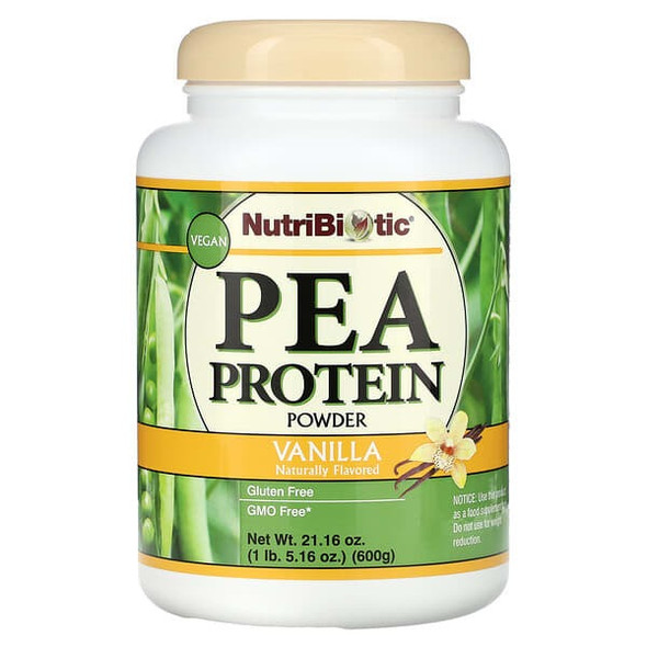 NutriBiotic, Pea Protein Powder, Vanilla , 21.16 oz (600 g) NutriBiotic, Pea Protein Powder, Vanilla , 21.16 oz (600 g)