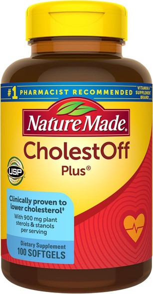 Nature Made CholestOff Plus, Dietary Supplement for Heart Health Support, 100 Softgels, 25 Day Supply Nature Made CholestOff Plus, Dietary Supplement for Heart Health Support, 100 Softgels, 25 Day Supply