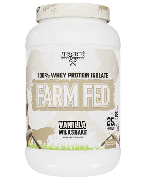 Axe and Sledge Farm Fed V2 100% Whey Protein Isolate Vanilla Milkshake 2LB