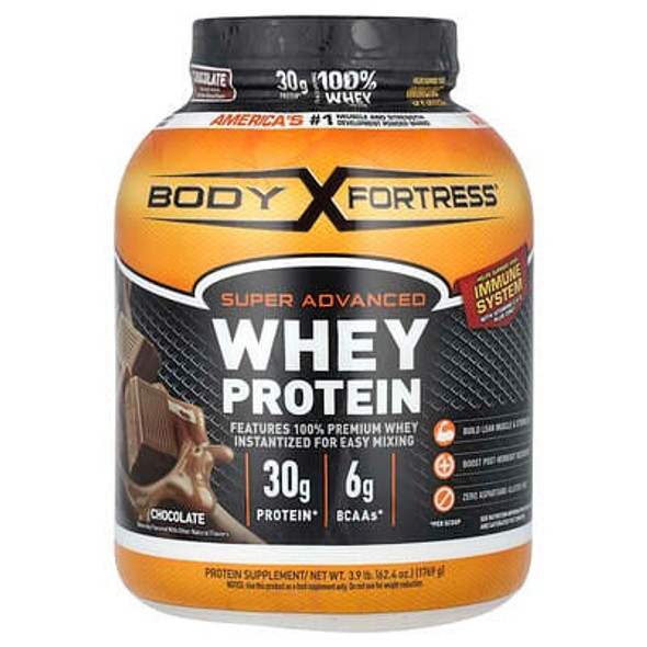 Body Fortress, Super Advanced Whey Protein, Chocolate, 3.9 lb (1,769 g)