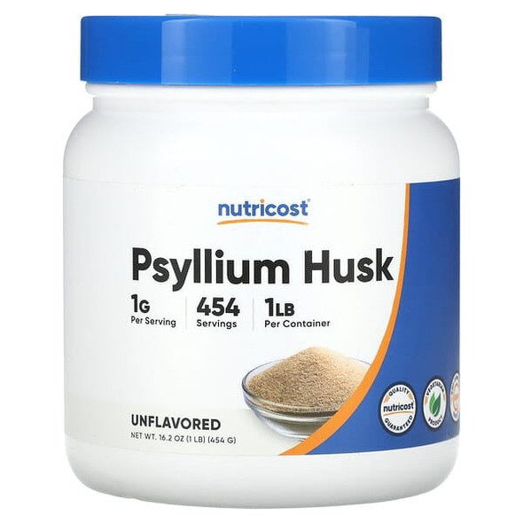 Nutricost, Psyllium Husk, Unflavored, 16.2 oz (454 g) Nutricost, Psyllium Husk, Unflavored, 16.2 oz (454 g)