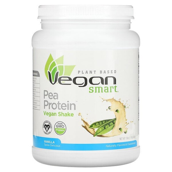 Naturade VeganSmart, Pea Protein Vegan Shake, Vanilla, 1.1 lb (540 g) Naturade VeganSmart, Pea Protein Vegan Shake, Vanilla, 1.1 lb (540 g)