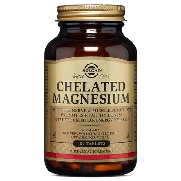 Solgar, Chelated Magnesium, 100 Tablets
