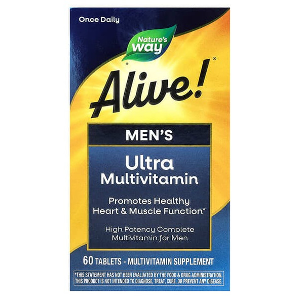 natures way alive once daily mens, Ultra Multivitamin, 60 Tablets