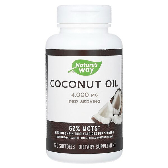 Nature's Way, Coconut Oil, 4,000 mg, 120 Softgels (1,000 mg per Softgel )