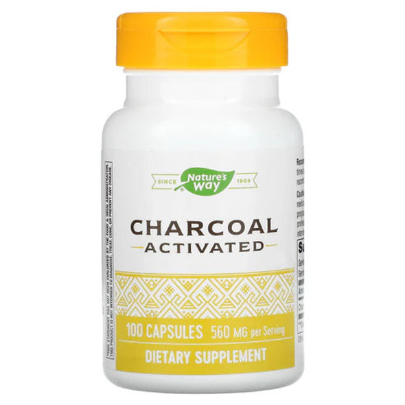 Natures Way, Activated Charcoal, 100 Capsules