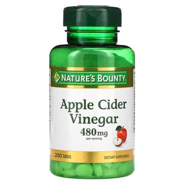 Nature's Bounty, Apple Cider Vinegar, 480 mg, 200 Tablets (240 mg per Tablet)