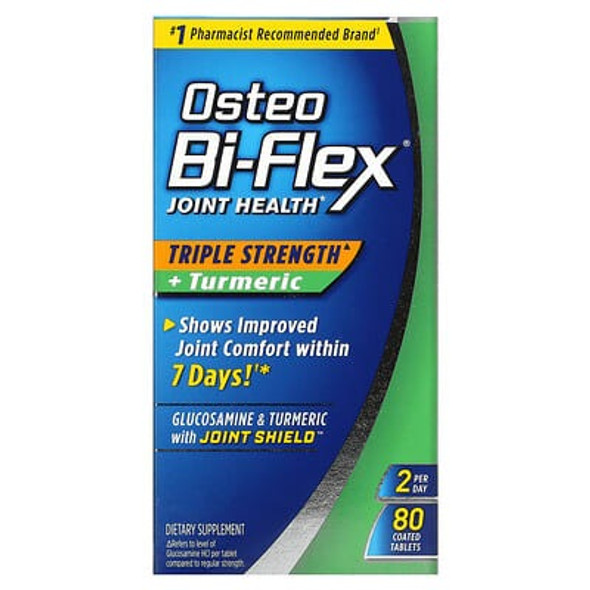 Osteo Bi-Flex, Joint Health, Triple Strength + Turmeric, 80 Coated Tablets