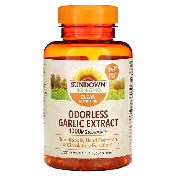 Sundown Naturals, Odorless Garlic Extract, 1,000 mg, 250 Softgels