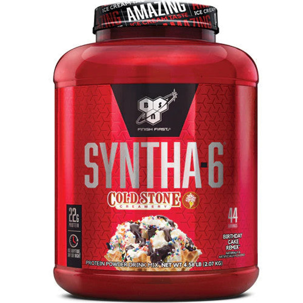 BSN Syntha-6  Cold Stone Creamery Birthday Cake Remix 4.56 lbs BSN Syntha-6  Cold Stone Creamery Birthday Cake Remix 4.56 lbs
