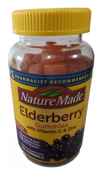 Nature Made Elderberry Gummies Vitamin C Zinc 100 Gummies Nature Made Elderberry Gummies Vitamin C Zinc 100 Gummies