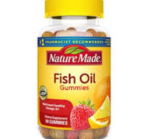 Nature Made Fish Oil Gummies, Omega 3 Fish Oil Supplements, Healthy Heart Support, 90 Gummies, 45 Day Supply