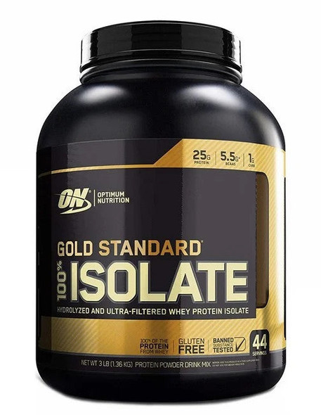 Optimum Nutrition, Rich Vanilla, Gold Standard 100% Isolate, 2.91 lbs (1.32 kg)